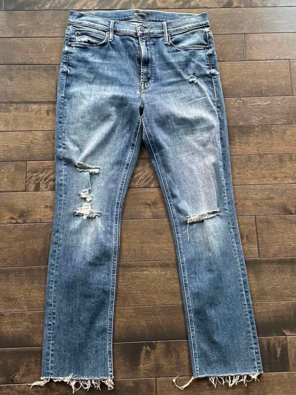 Mother Mid-rise Dazzler Ankle Fray Jeans